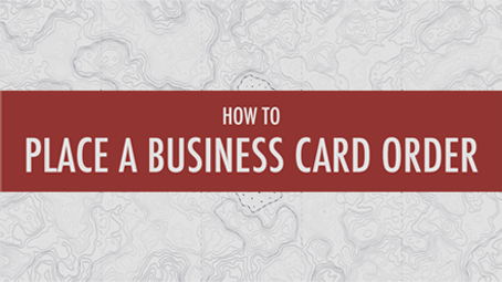 How to place a business card order