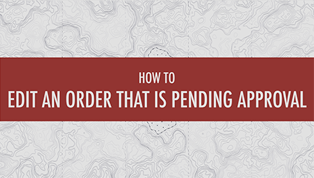How to edit an or that is pending approval