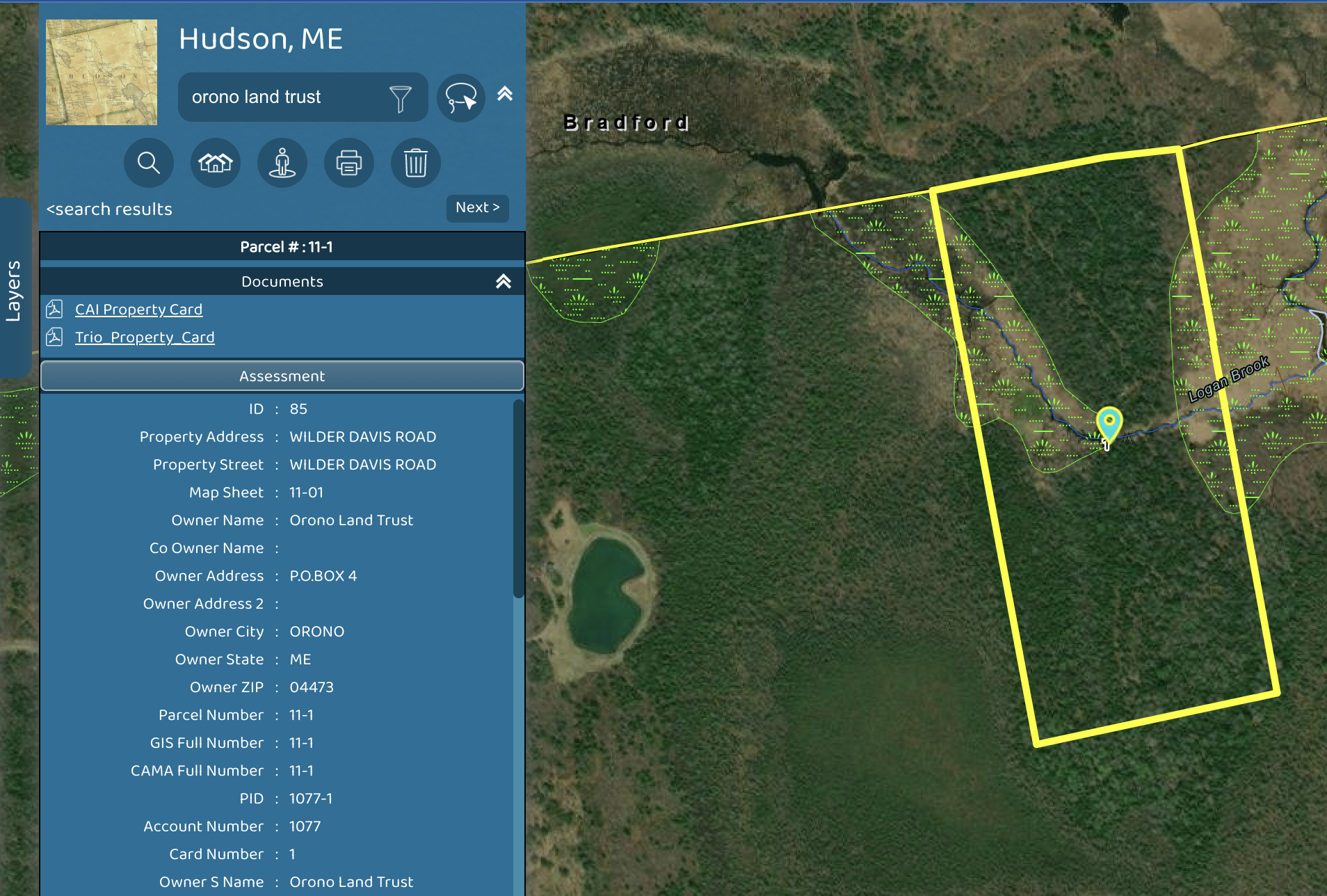 581 Shoreland Zoning from Hudson GIS