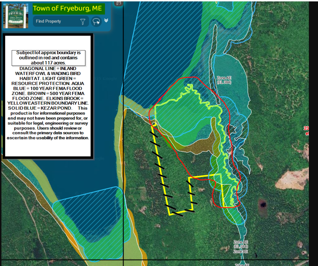 762 MAP 117 acres w PROTECTION ZONES with notes