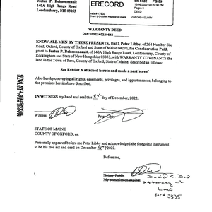 1 Peru 73 acres Boissonneault Deed thumbnail