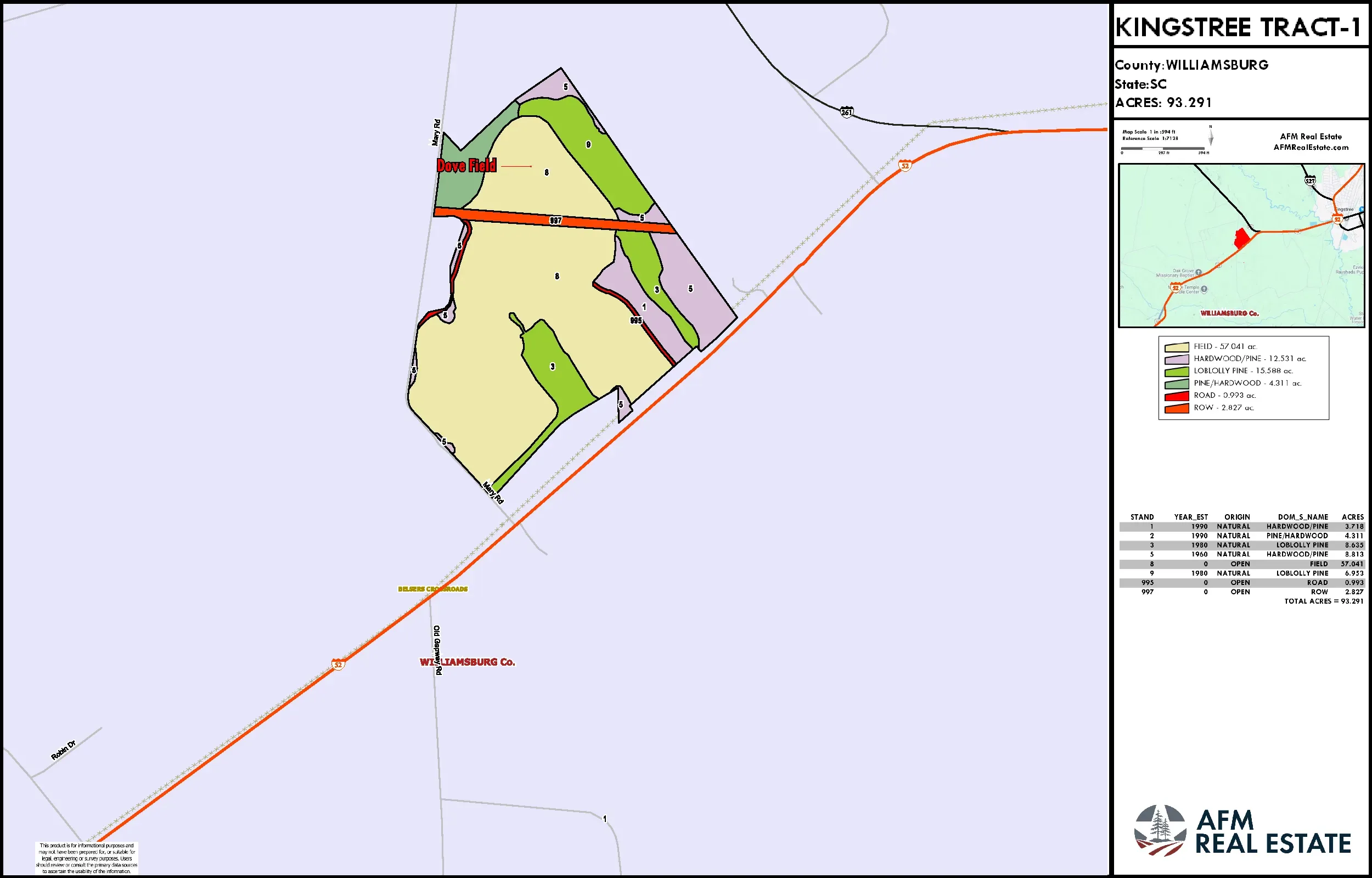 301 KINGSTREE TRACT 1 LAYOUT TL COLOR thumbnail