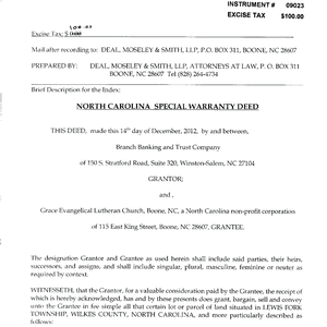 374 Grace Lutheran 43 Acre Tract Deed thumbnail