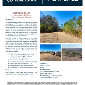 413 Matthews Creek Brochure thumbnail