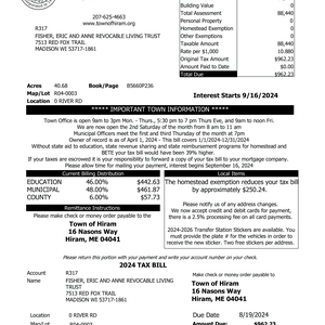 431 Hiram BIG LOT 2024 Tax bill thumbnail