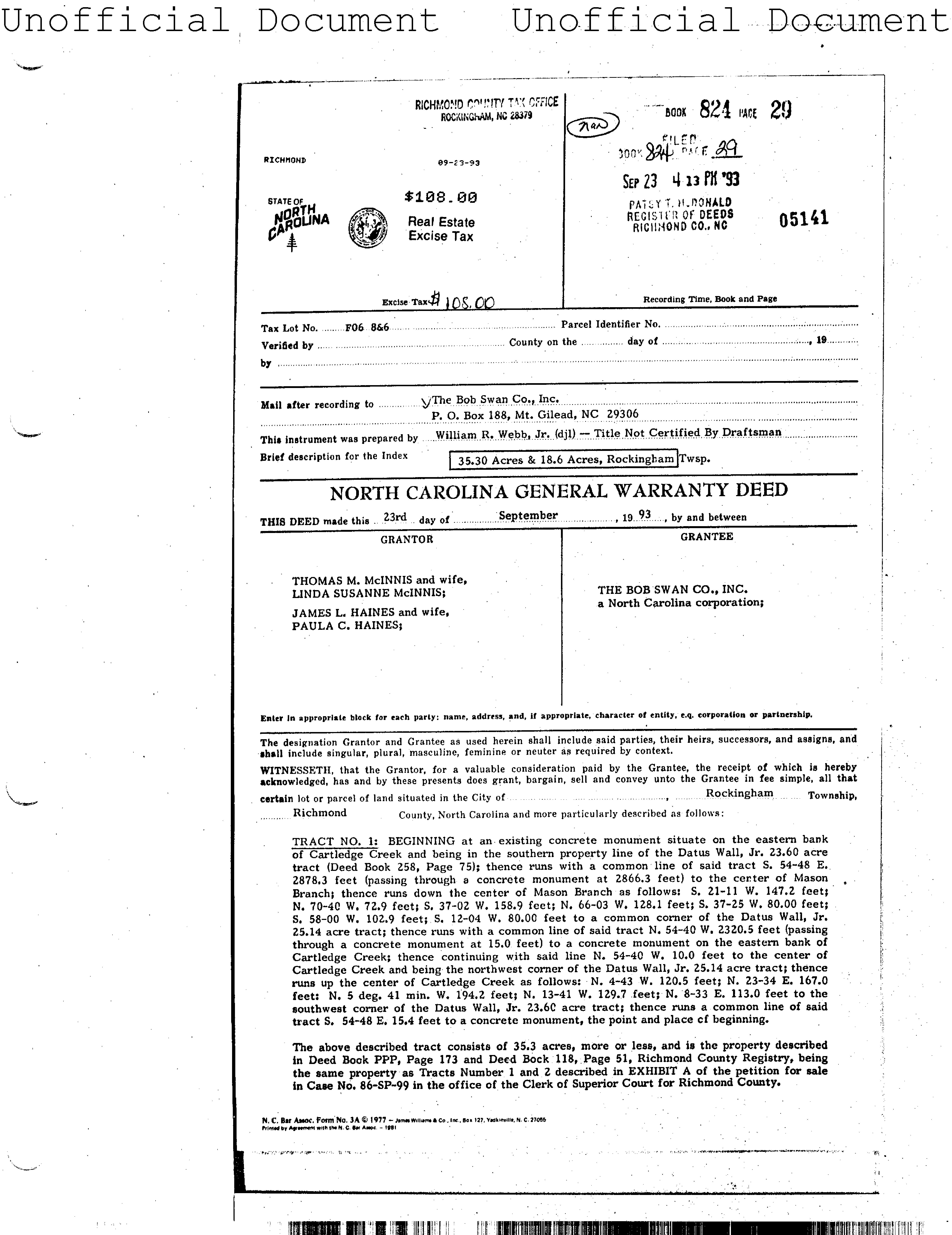 534 Swan Rich Co Deed NE Tract 35 Acre thumbnail