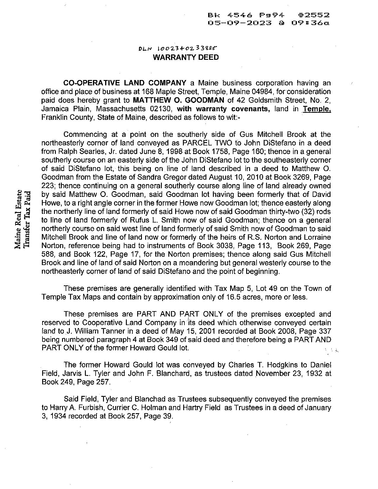 553 Goodman Matthew Deed B4546 P94 thumbnail