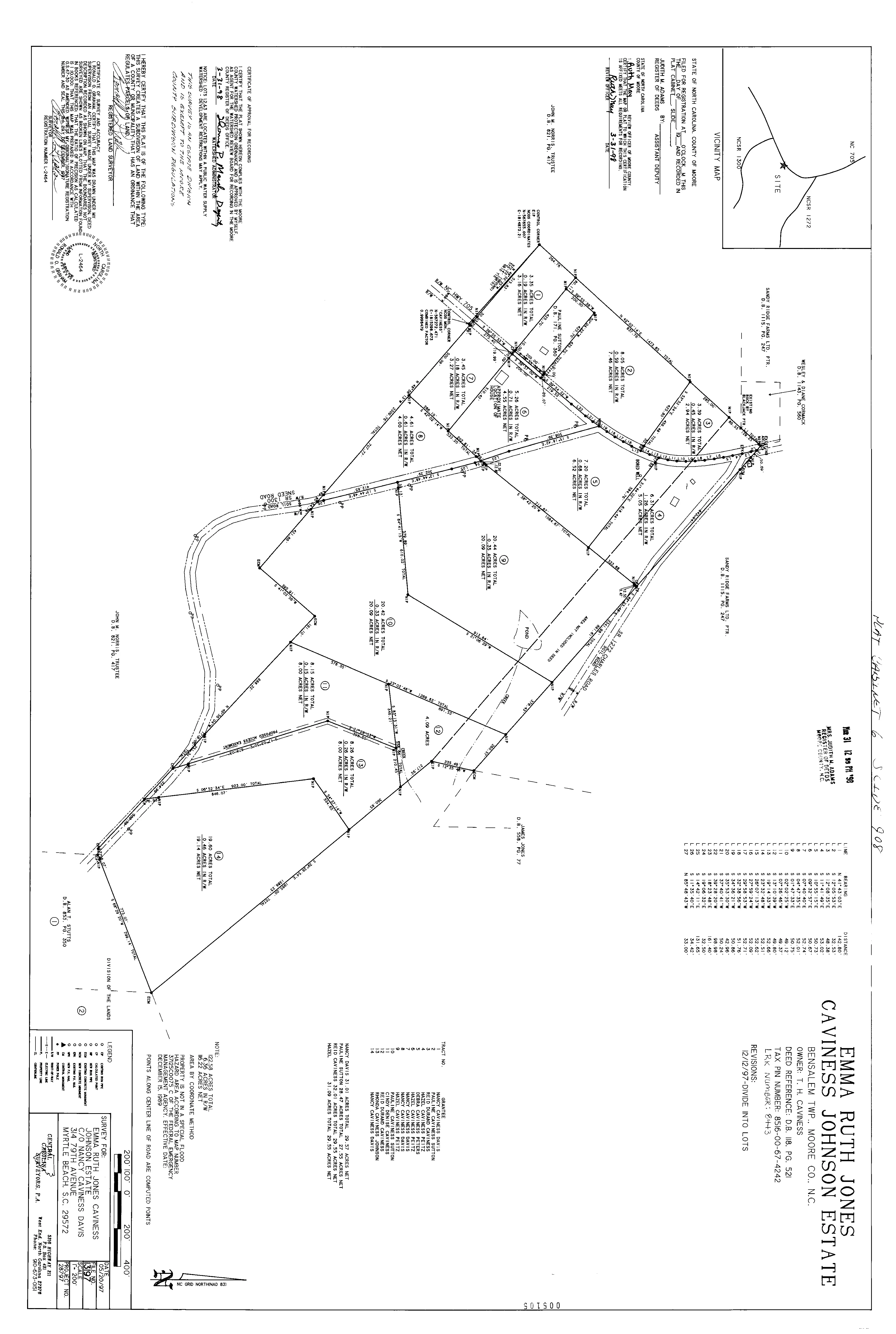 608 Plat Cabinet 6 Slide 908 Tract 14 thumbnail