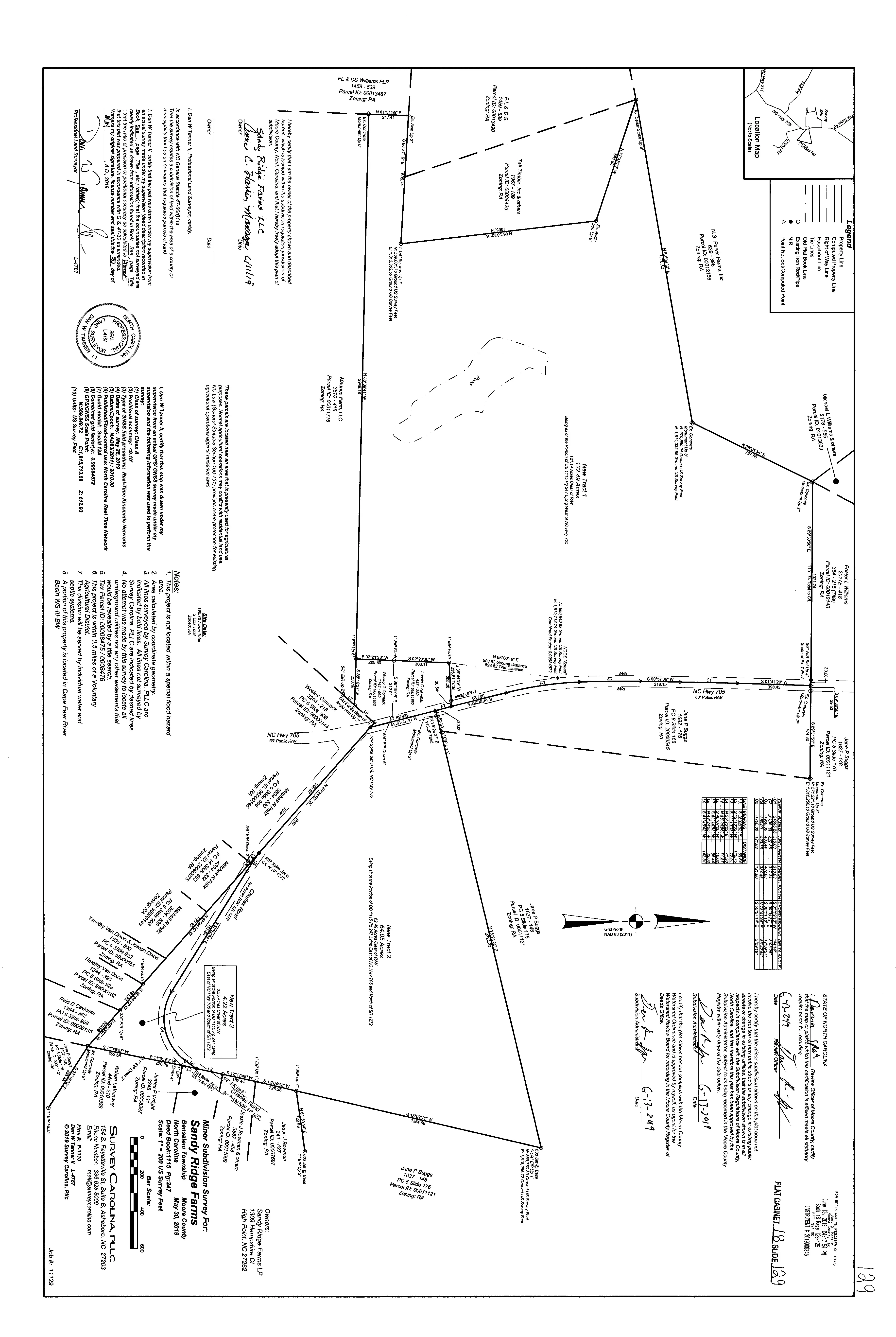 609 Plat Cabinet 18 Slide 129 Tract 2 thumbnail