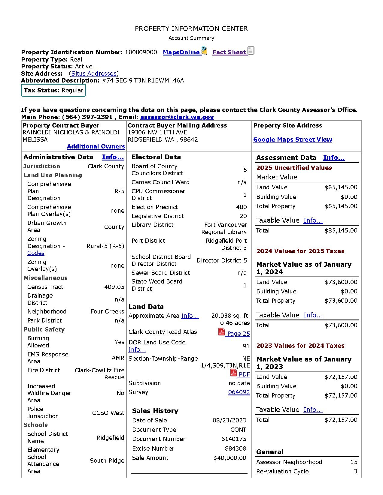 977 Property Information 46 ac lot thumbnail