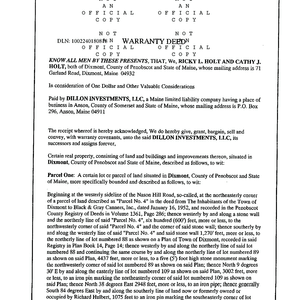 Book 16356 Page 258 Holt to Dillon thumbnail
