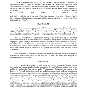 Looking Glass NDA and Right of Entry thumbnail