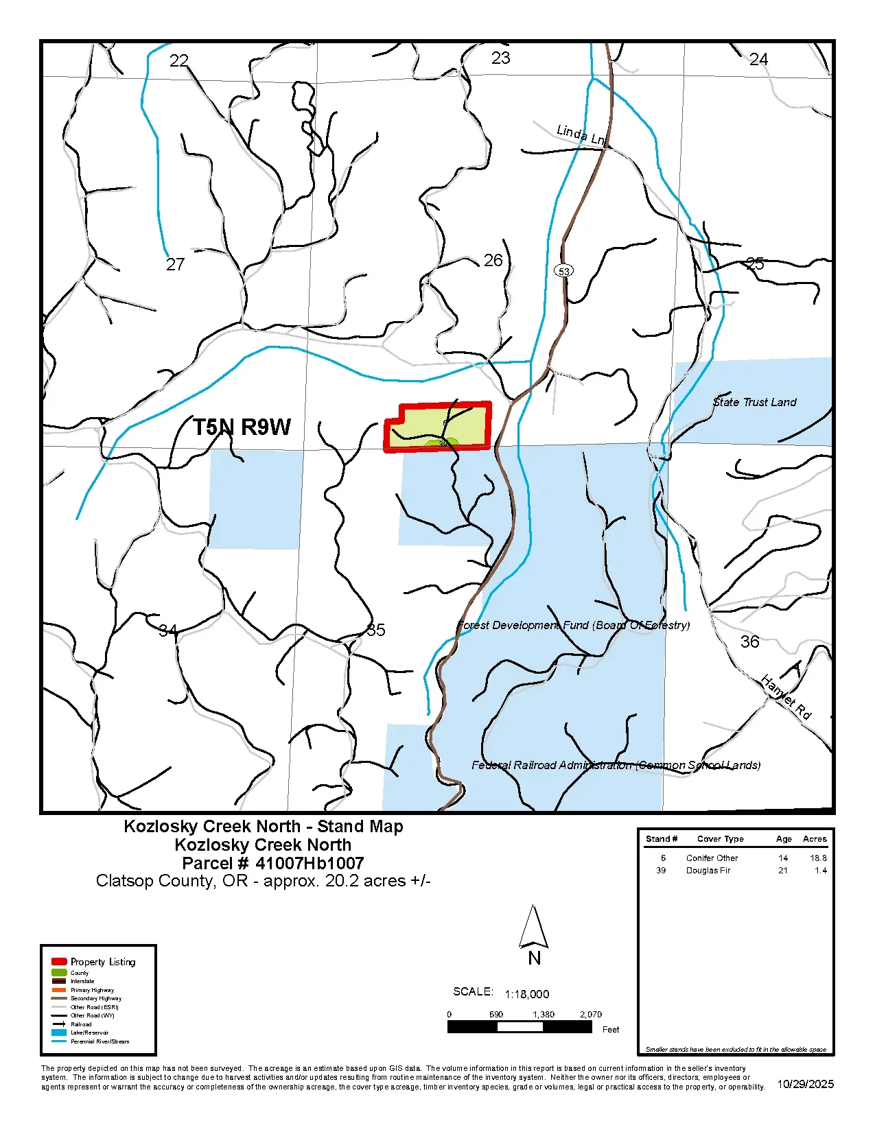 North Kozlosky Stand Map thumbnail