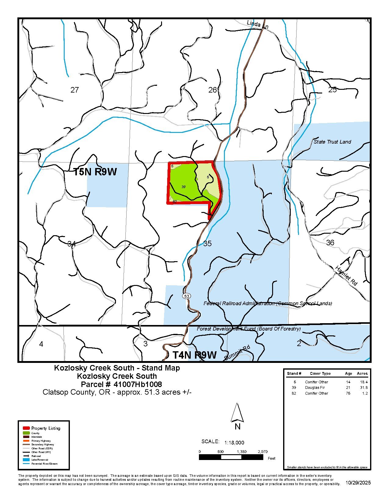 South Kozlosky Stand Map thumbnail