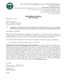 148 Conditional Use Dwelling Step 1 decision Thumbnail