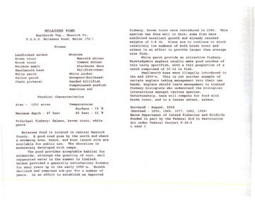 542 Molasses Pond Fishing depth map Thumbnail
